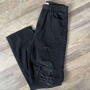 PacSun Black Ripped Boyfriend Jeans